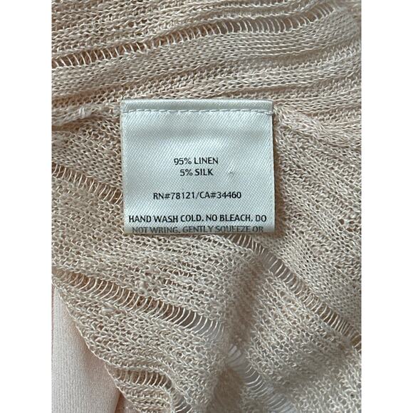 Eileen Fisher Variegated Silk Linen Asymmetrical Tunic Tank Top Lagenlook Size L - Picture 9 of 11